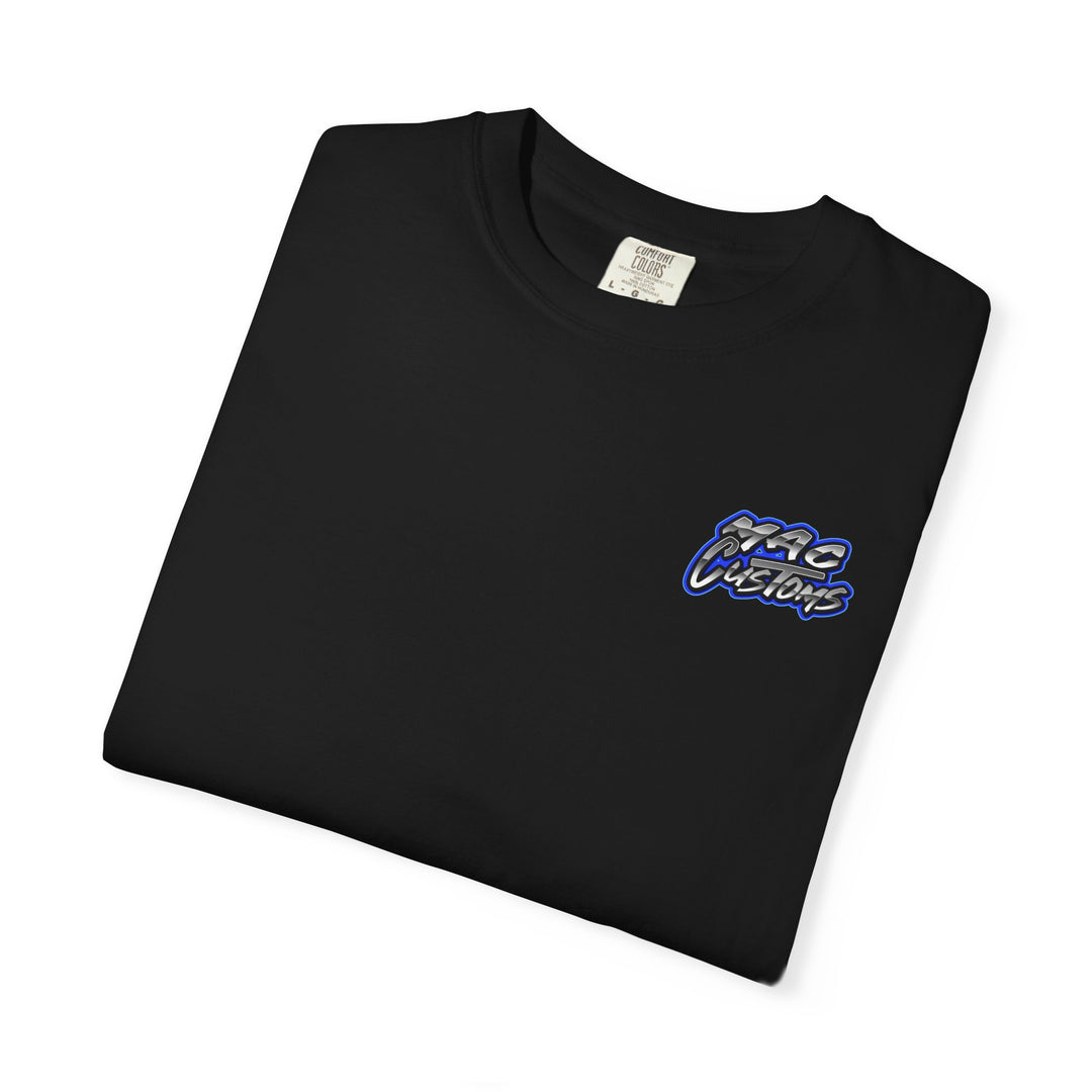 MAC CUSTOMS T-SHIRT BLUE LOGO