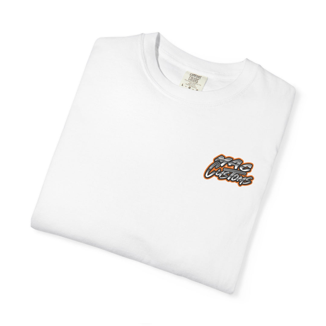MAC CUSTOMS T-SHIRT ORANGE LOGO