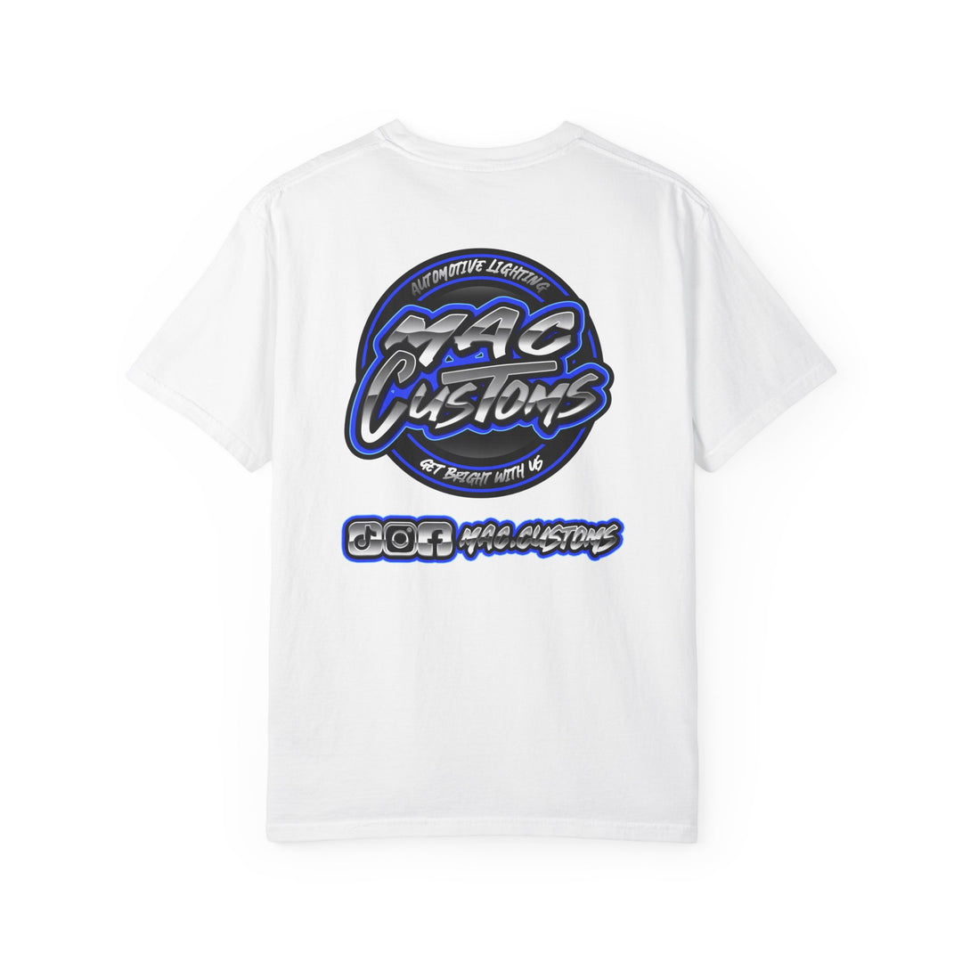 MAC CUSTOMS T-SHIRT BLUE LOGO