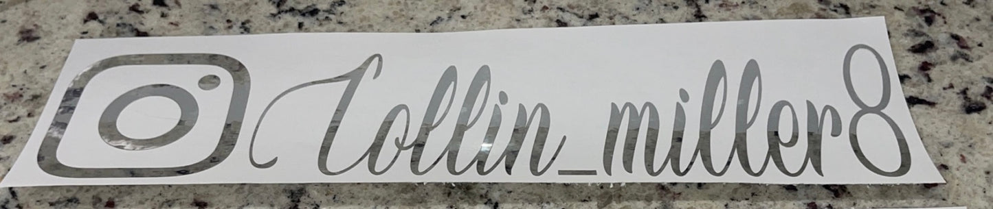 Instagram Username Decal